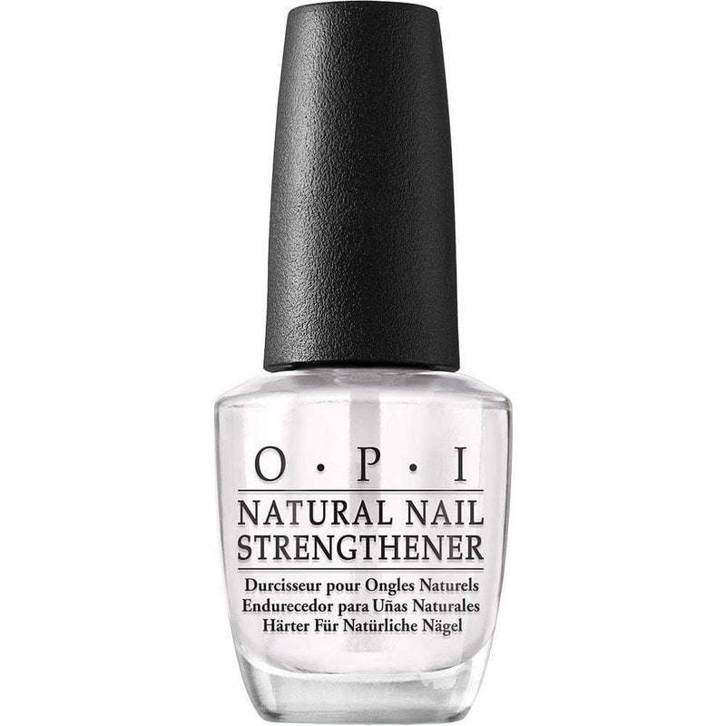 OPI OPI Natural Nail Strengthener, Vegan Formula, Infused with Vitamin A & E, Helps Prevent Discoloration, Strengthens Nails, Clear, 0.5 fl oz Nail Care