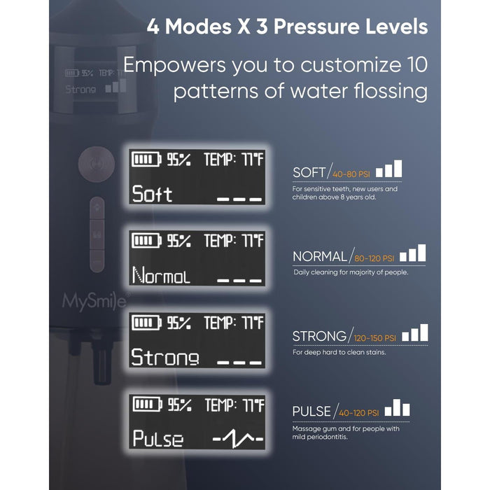 LP221 Cordless Professional Water Flosser with UVC Sterilizable