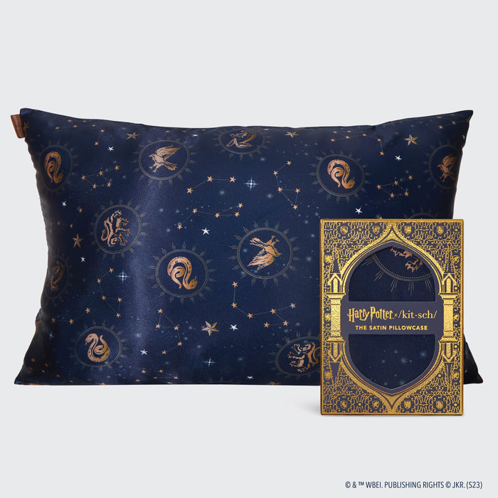 Kitsch - Harry Potter X Kitsch Satin Pillowcase - Midnight At Hogwarts