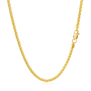 Bids.com 2.1mm 14k Yellow Gold Round Wheat Chain Necklaces