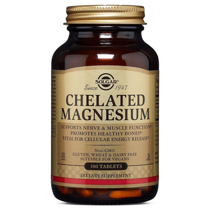 Solgar Solgar Chelated Magnesium Tablets, 100 Tablets Vitamins & Supplements