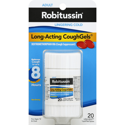Robitussin Robitussin Lingering Cold Cough Gels, Adult, Long Acting, Liqui Gels Health & Beauty
