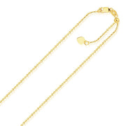 Bids.com 14k Yellow Gold Singapore Style Adjustable Chain (1.40 mm) Necklaces