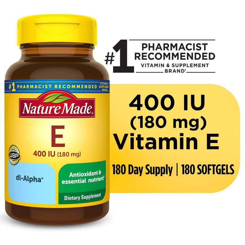 Nature Made Nature Made Vitamin E, 180 Mg, Softgels Vitamins & Supplements