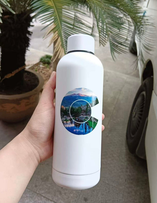 Double Walled Colorado Rocky Mountain Stainless Steel Water Bottle