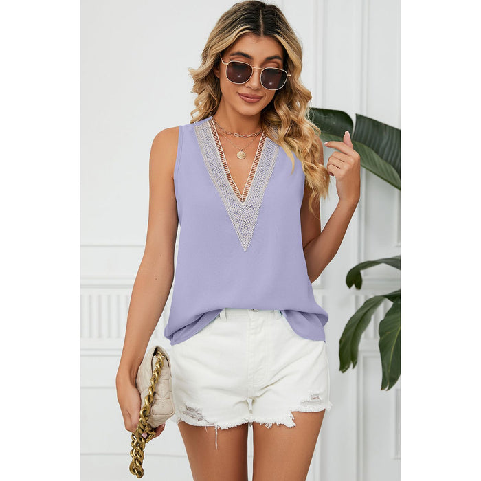 V-Neck Wide Strap Tank