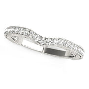 Bids.com 14k White Gold Antique Style Milgrained Curved Diamond Ring (1/4 cttw) Rings