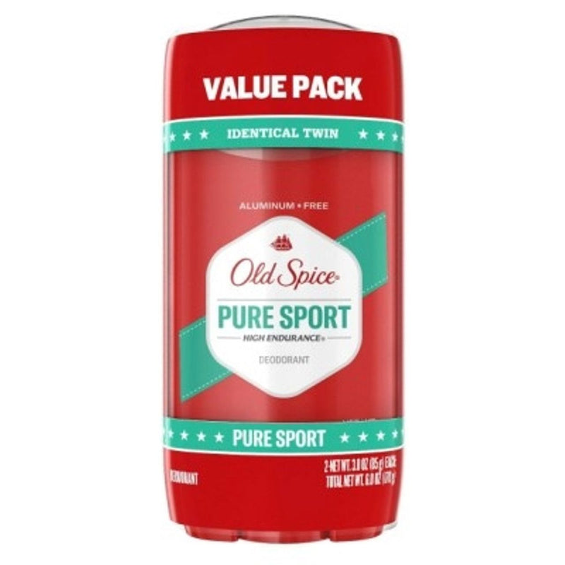 Old Spice Old Spice High Endurance Deodorant For Men, Aluminum Free, Pure Sport Scent, 3.0 Oz Twin Pack - 6 Ounce Deodorant