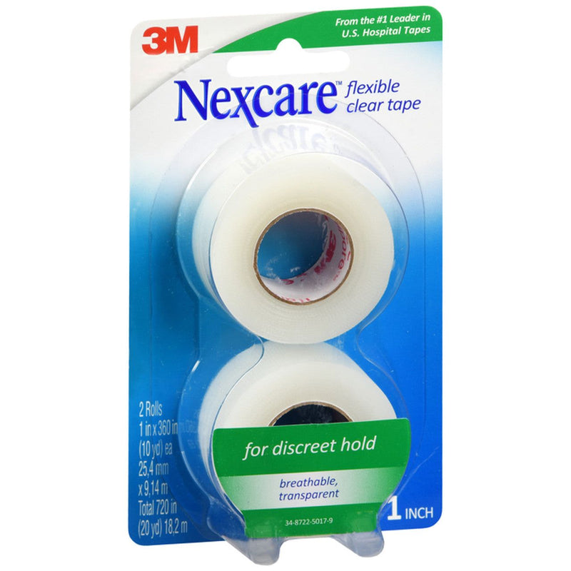 Nexcare Nexcare 1 Inch Flexible Clear Tape Value Pack First Aid White Smoke