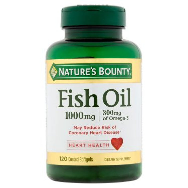 Nature's Bounty Nature's Bounty Odorless Fish Oil, 1,000 Mg, 120 Coated Softgels Vitamins & Supplements