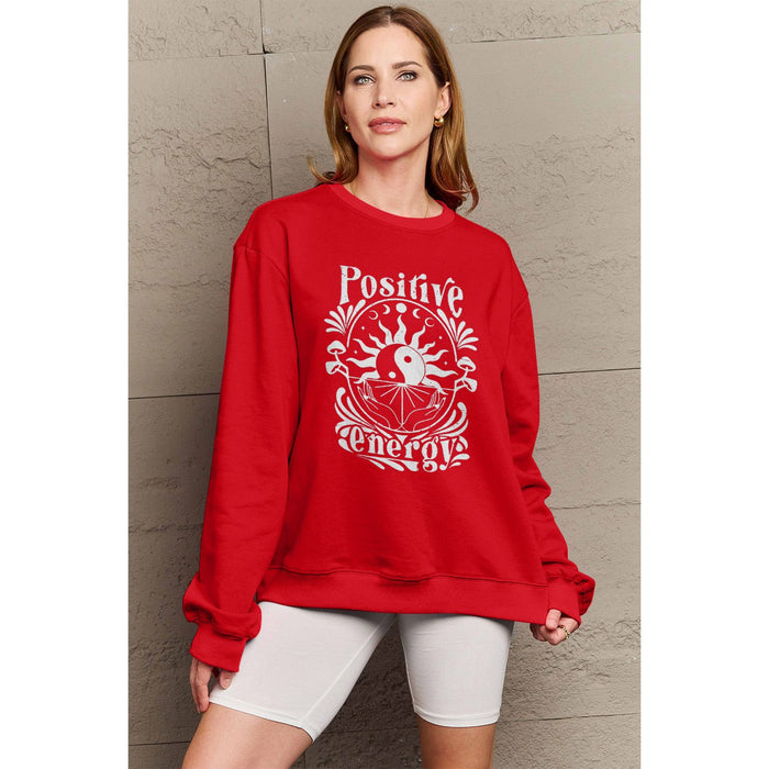 Simply Love POSITIVE ENERGY Graphic Sweatshirt