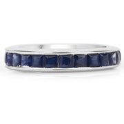Bids.com 3.12 Carat Genuine Blue Sapphire .925 Sterling Silver Ring Rings