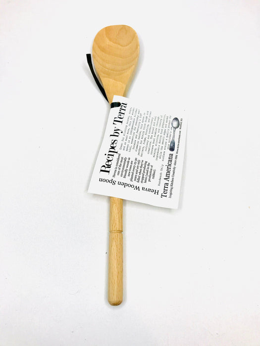 Hevea Wood Spoon with Attached Recipe Card