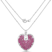 Bids.com 8.03 Carat Genuine Ruby .925 Sterling Silver Pendant Pendants