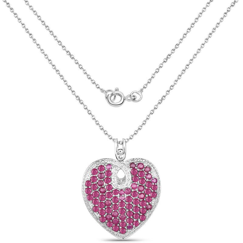 Bids.com 8.03 Carat Genuine Ruby .925 Sterling Silver Pendant Pendants