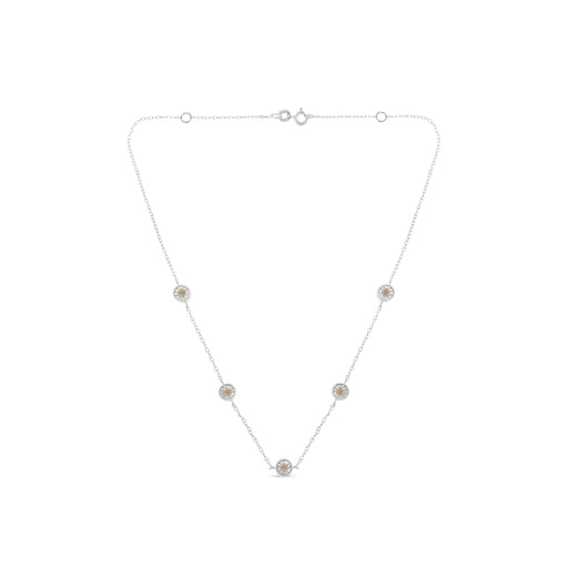 Bids.com Sterling Silver Diamond Station Necklace (1/2 cttw, I-J Color, I1-I2 Clarity) Necklaces