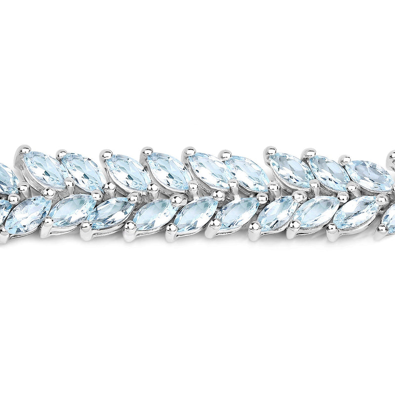 Bids.com 10.12 Carat Genuine Aquamarine .925 Sterling Silver Bracelet Bracelets