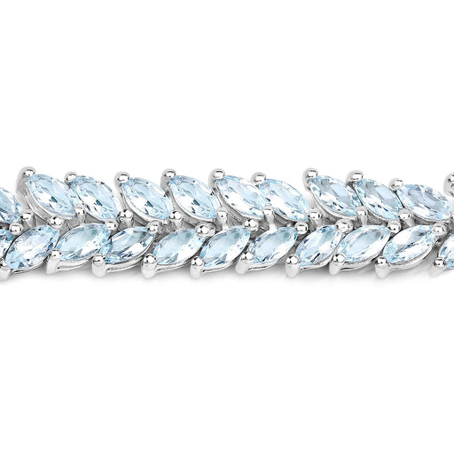 Bids.com 10.12 Carat Genuine Aquamarine .925 Sterling Silver Bracelet Bracelets