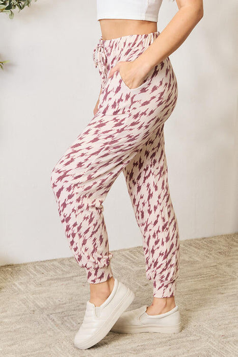 Full Size Printed Drawstring Pants