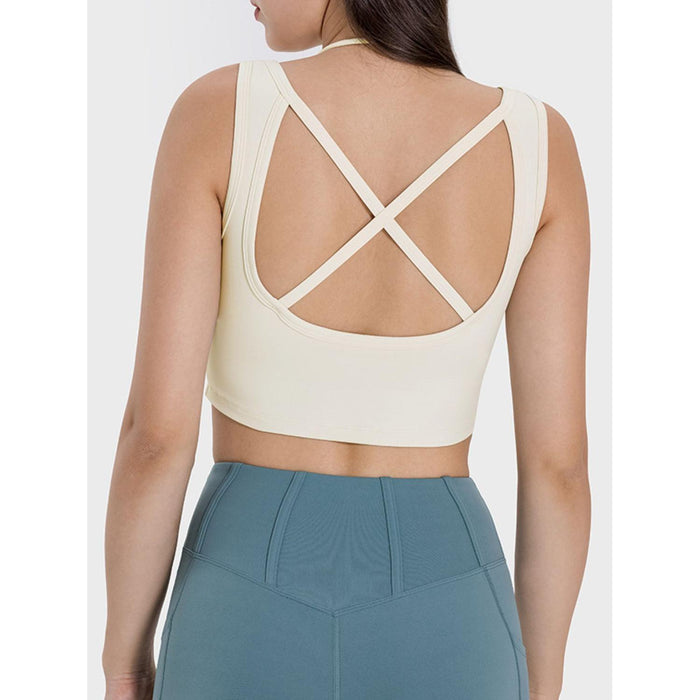 Crisscross Square Neck Active Tank