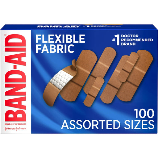 Band-Aid Band-Aid Brand Flexible Fabric Adhesive Bandages Assorted Sizes 100 Ct. Box Medical Tape & Bandages