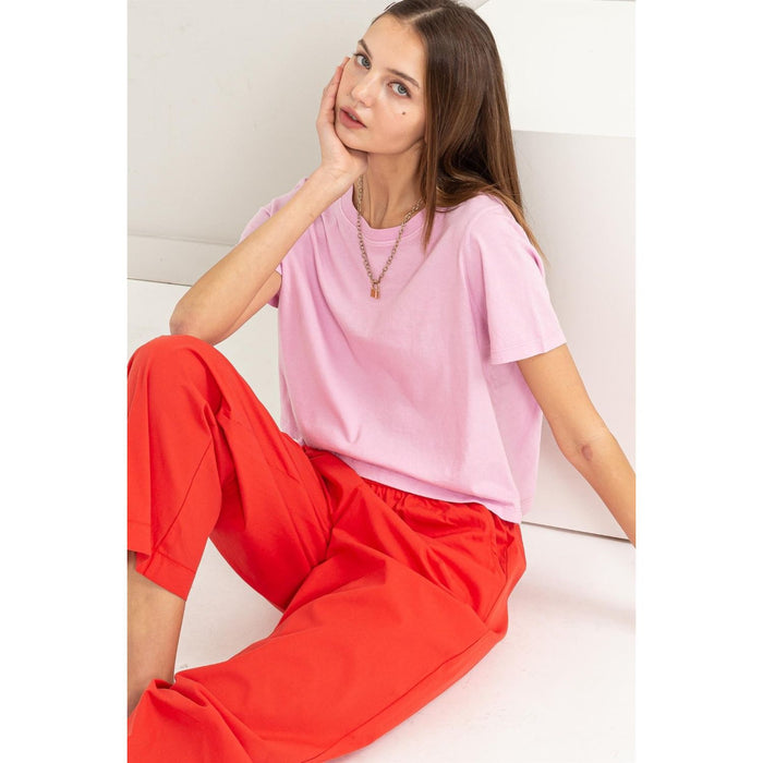 HYFVE Round Neck Cropped T-Shirt