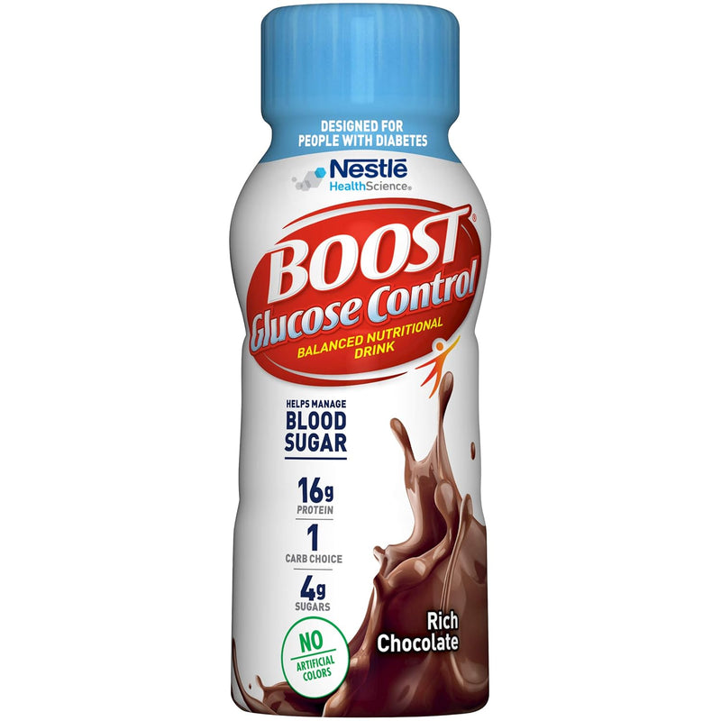 Boost BOOST Glucose Control Rich Chocolate Nutritional Drink, Ready-to-Drink, 8 fl oz (Pack of 24) Health Care