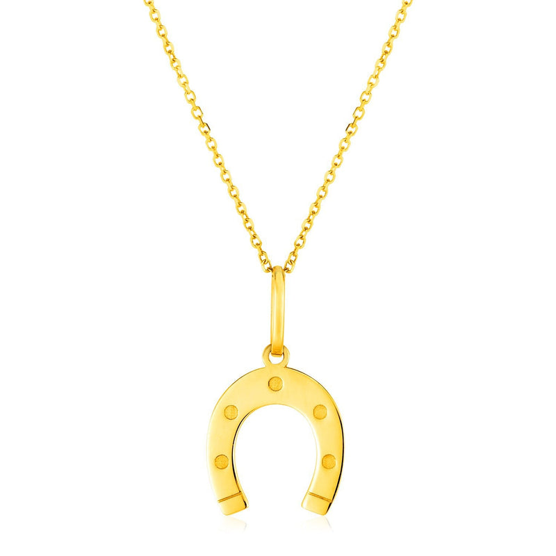 Bids.com 14K Yellow Gold Necklace with Horseshoe Necklaces