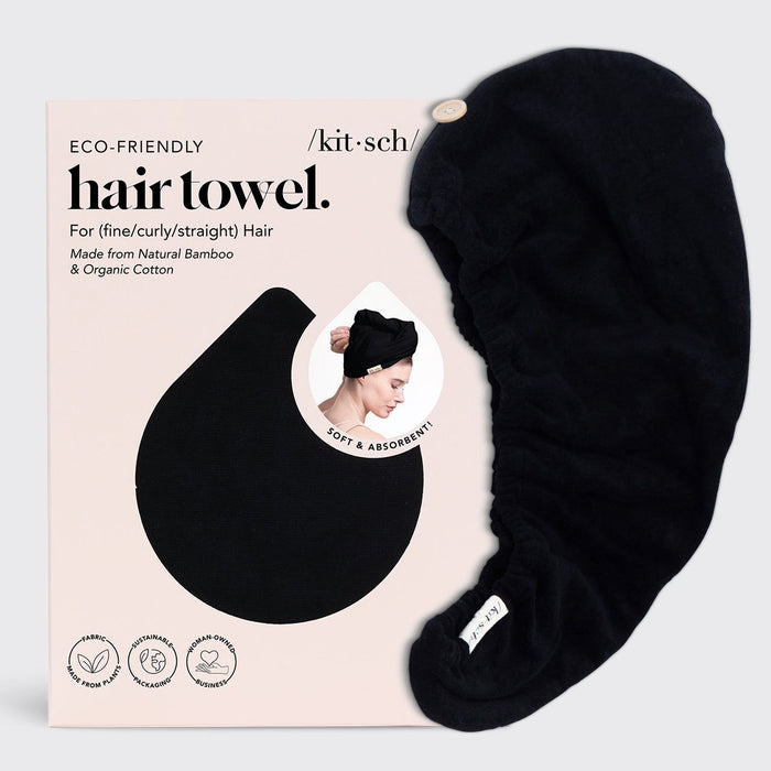 Kitsch - Eco-Friendly Hair Towel - Black