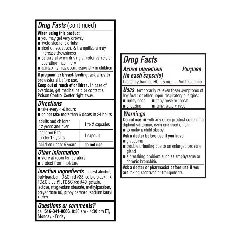 Reliable 1 Reliable 1 Diphenhydramine Hcl 25 Mg Antihistamine Health & Beauty