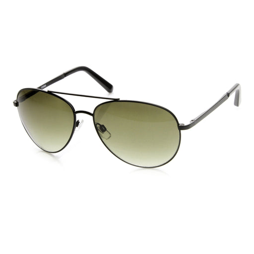 zeroUV Large Round Full Metal Aviator Sunglasses 1373 58mm Sunglasses