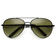 zeroUV Large Round Full Metal Aviator Sunglasses 1373 58mm Sunglasses