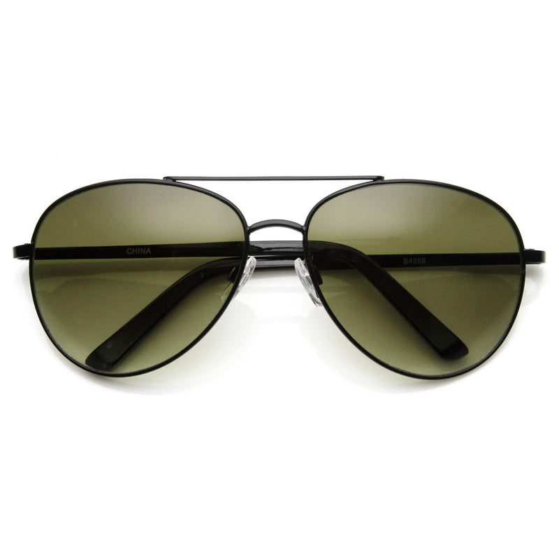 zeroUV Large Round Full Metal Aviator Sunglasses 1373 58mm Sunglasses