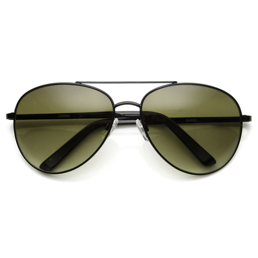 zeroUV Large Round Full Metal Aviator Sunglasses 1373 58mm Sunglasses