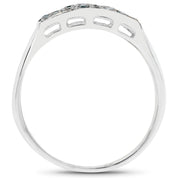 Bids.com 0.48 Carat Genuine Blue Diamond .925 Sterling Silver Ring Rings