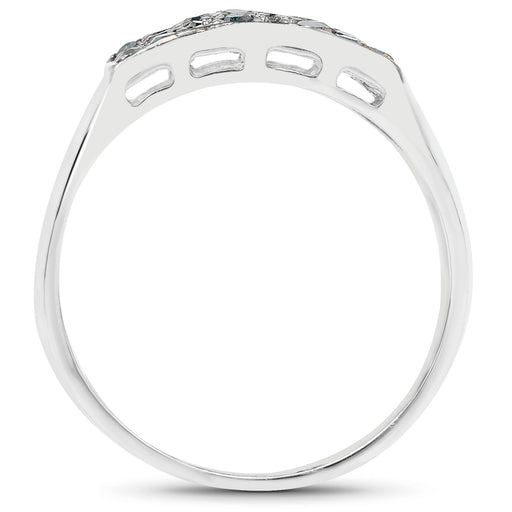Bids.com 0.48 Carat Genuine Blue Diamond .925 Sterling Silver Ring Rings