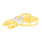 Bids.com 10K Two-Tone Gold 1/10 cttw Diamond Heart Pendant Necklace (H-I, I1-I2) Necklaces