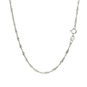 Bids.com 10k White Gold Singapore Chain 1.5mm Necklaces