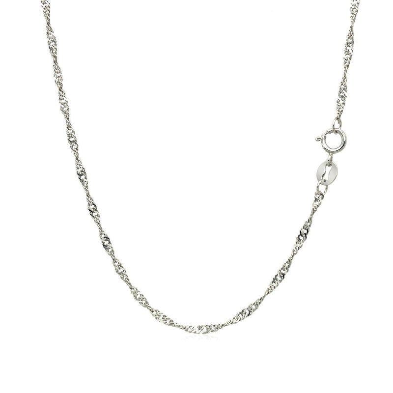 Bids.com 10k White Gold Singapore Chain 1.5mm Necklaces