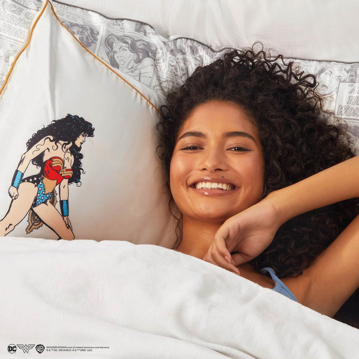 Kitsch - Wonder Woman X Kitsch Satin Pillowcase - Believe In Wonder