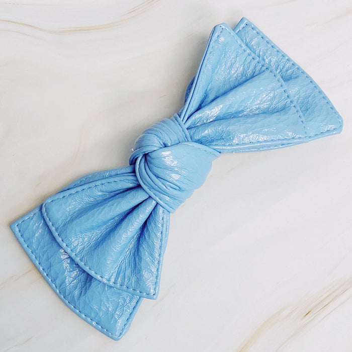 Patent Double Bow Hair Clip