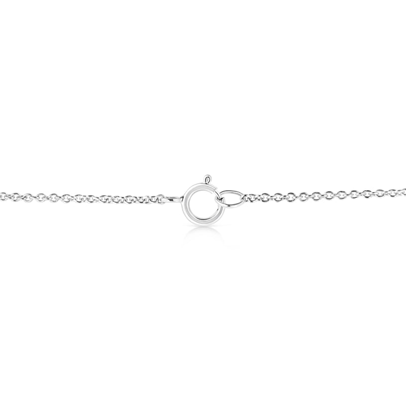 Bids.com 14K White Gold 1/2 Cttw Lab Grown Oval Shape Solitaire Diamond East West 18" Pendant Necklace (E-F Color, VS1-VS2 Clarity) Necklaces
