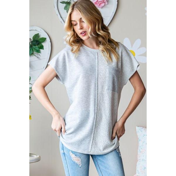 Heimish Pocketed Round Neck Short Sleeve T-Shirt