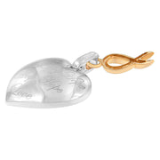 Bids.com 10K Yellow Gold Over Silver Heart Pendant Necklace Necklaces
