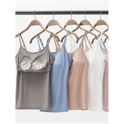 Adjustable Strap Modal Cami with Bra