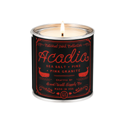 Good & Well Supply Co Acadia National Park Candle Candles Black Half Pint / 8oz / Cotton Wick,Pint / 14oz / Cotton Wick