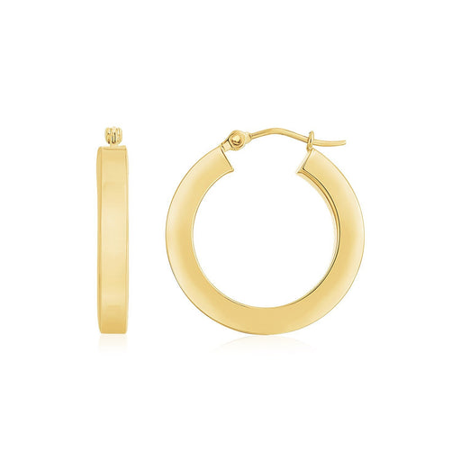 Bids.com 14K Yellow Gold Square Tube Hoop Earrings Earrings