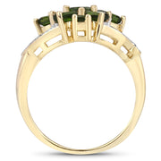 Bids.com 1.26 Carat Genuine Chrome Diopside .925 Sterling Silver Ring Rings