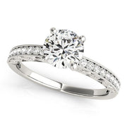 Bids.com 14k White Gold Antique Style Diamond Engagement Ring (1 1/8 cttw) Rings