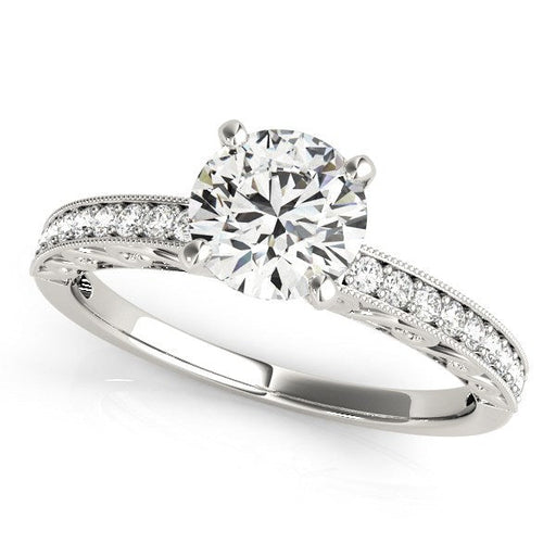 Bids.com 14k White Gold Antique Style Diamond Engagement Ring (1 1/8 cttw) Rings